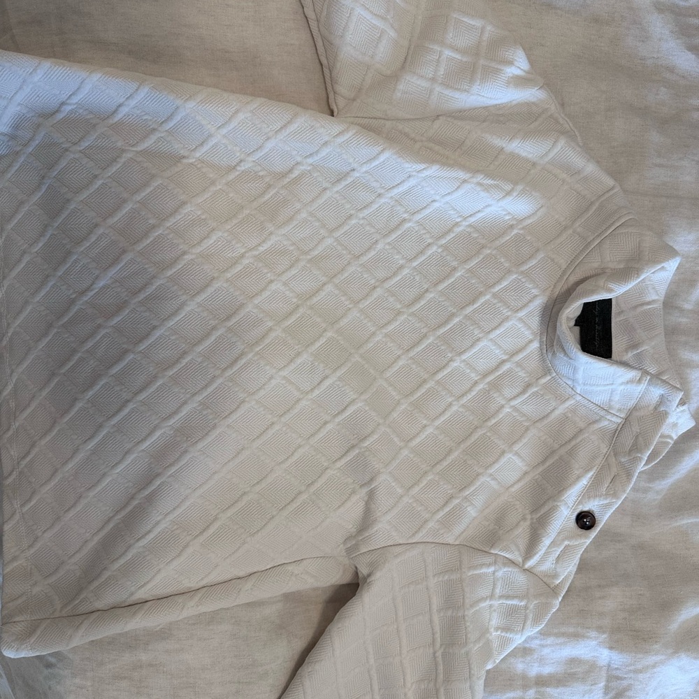 Anthropologie White Quilted Turtleneck Sweater - Picture 4 of 4